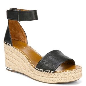 Franco Sarto Clemens Espadrille Wedge Sandals in black